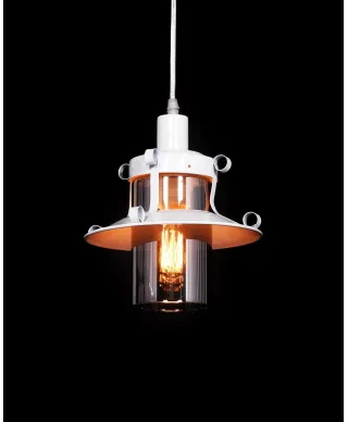 LAMPA WISZĄCA INDUSTRIALNA LOFT BIAŁA CAPRI W1