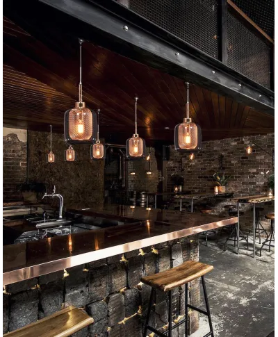 NOWOCZESNA LAMPA WISZĄCA RÓŻOWE ZŁOTO BESSA