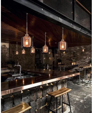 NOWOCZESNA LAMPA WISZĄCA RÓŻOWE ZŁOTO BESSA