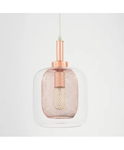 NOWOCZESNA LAMPA WISZĄCA RÓŻOWE ZŁOTO BESSA