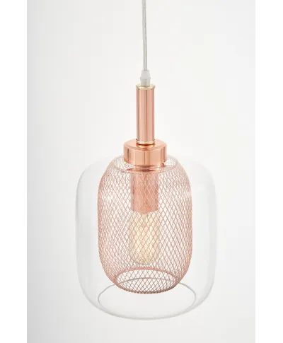 NOWOCZESNA LAMPA WISZĄCA RÓŻOWE ZŁOTO BESSA