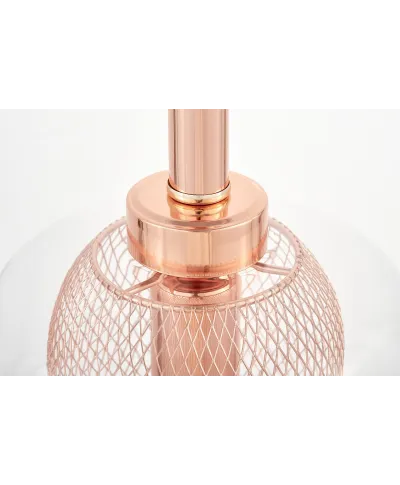 NOWOCZESNA LAMPA WISZĄCA RÓŻOWE ZŁOTO BESSA