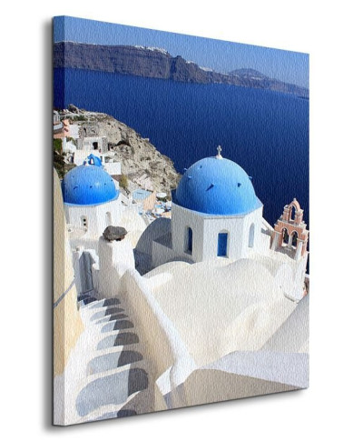 Kościoły na Santorini, Cyklady, Grecja - Obraz na płótnie