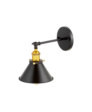 LAMPA ŚCIENNA KINKIET LOFTOWY CZARNY GUBI W1