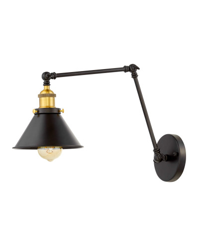 LAMPA ŚCIENNA KINKIET LOFTOWY CZARNY GUBI W2