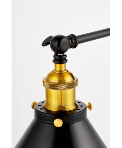 LAMPA ŚCIENNA KINKIET LOFTOWY CZARNY GUBI W2