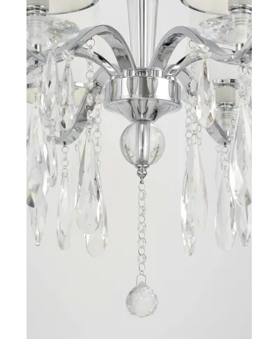 KLASYCZNY ŻYRANDOL KRYSZTAŁOWY BIAŁY ALESSIA W6