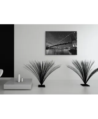 Obraz na płótnie - Brooklyn Bridge nocą - 60x80 cm