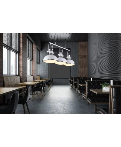 LAMPA WISZĄCA POTRÓJNA LOFT BIAŁA BATORE W3