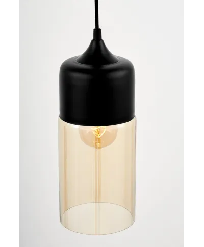 LAMPA WISZĄCA LOFT INDUSTRIALNA CZARNA ZENIA