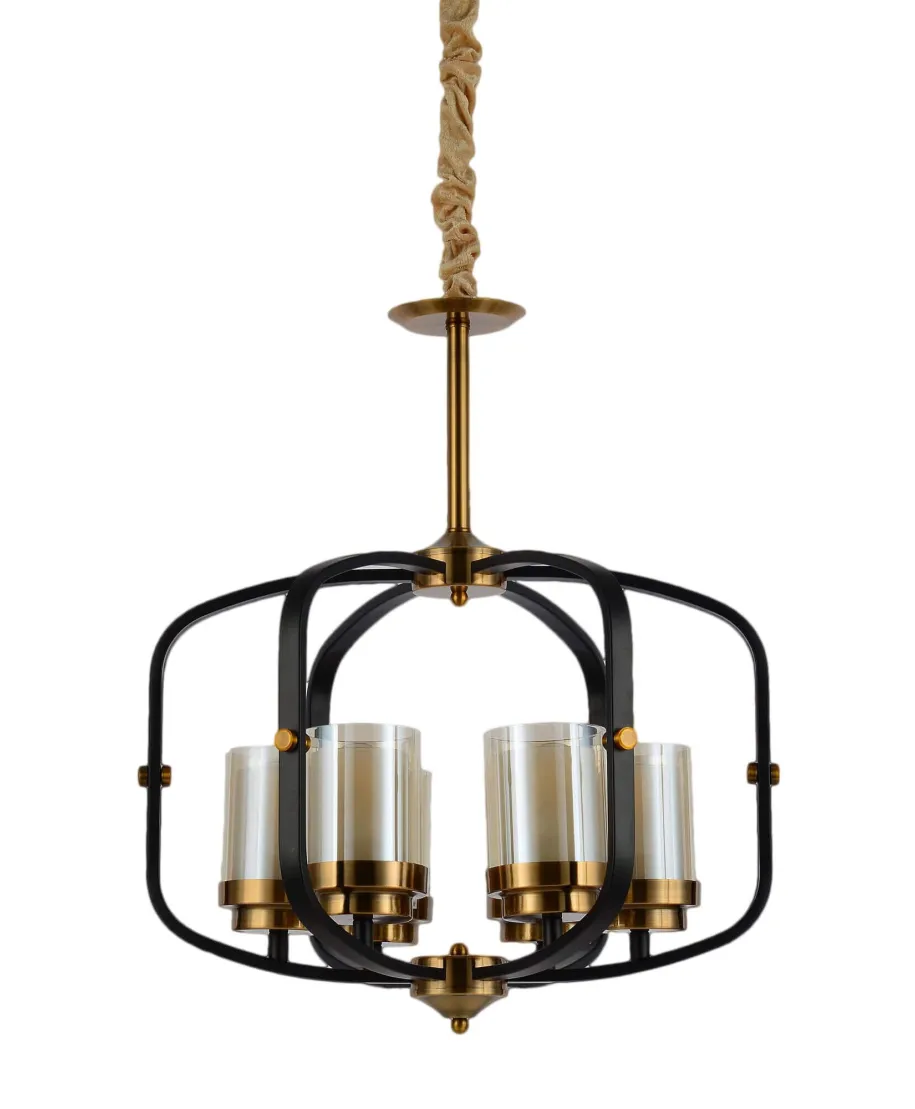 LAMPA WISZĄCA LOFT CZARNO-MOSIĘŻNA BONTON W6