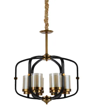 LAMPA WISZĄCA LOFT CZARNO-MOSIĘŻNA BONTON W6