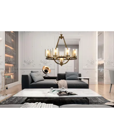 LAMPA WISZĄCA LOFT MOSIĘŻNA SANTINI W9