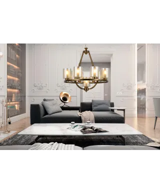 LAMPA WISZĄCA LOFT MOSIĘŻNA SANTINI W9