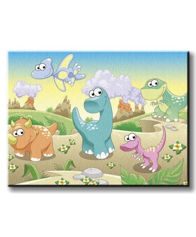 Obraz dla dziecka - Dino, dinuś, dinozaury - 60x80 cm