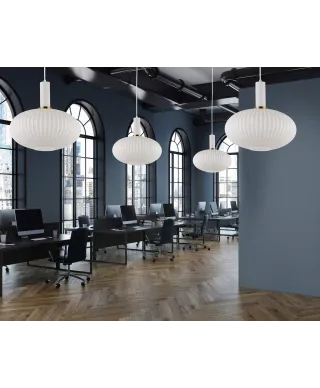 LAMPA WISZĄCA LOFT BIAŁA FLORI