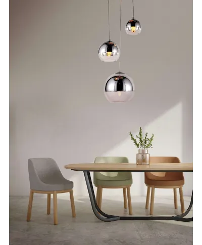 NOWOCZESNA LAMPA WISZĄCA CHROMOWANA VERONI TRIO