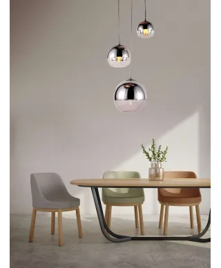 NOWOCZESNA LAMPA WISZĄCA CHROMOWANA VERONI TRIO