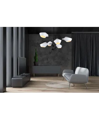 NOWOCZESNA LAMPA WISZĄCA BIAŁA ROMINA W6