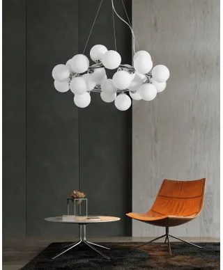 NOWOCZESNA LAMPA WISZĄCA CHROMOWANA MARSIADA W25