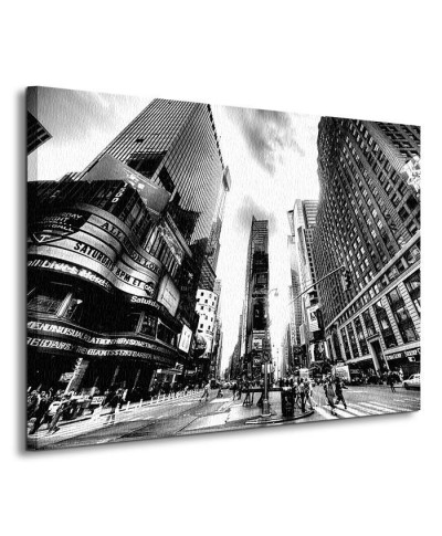 Obraz na płótnie - Times Square BW (New York) - 60x80 cm