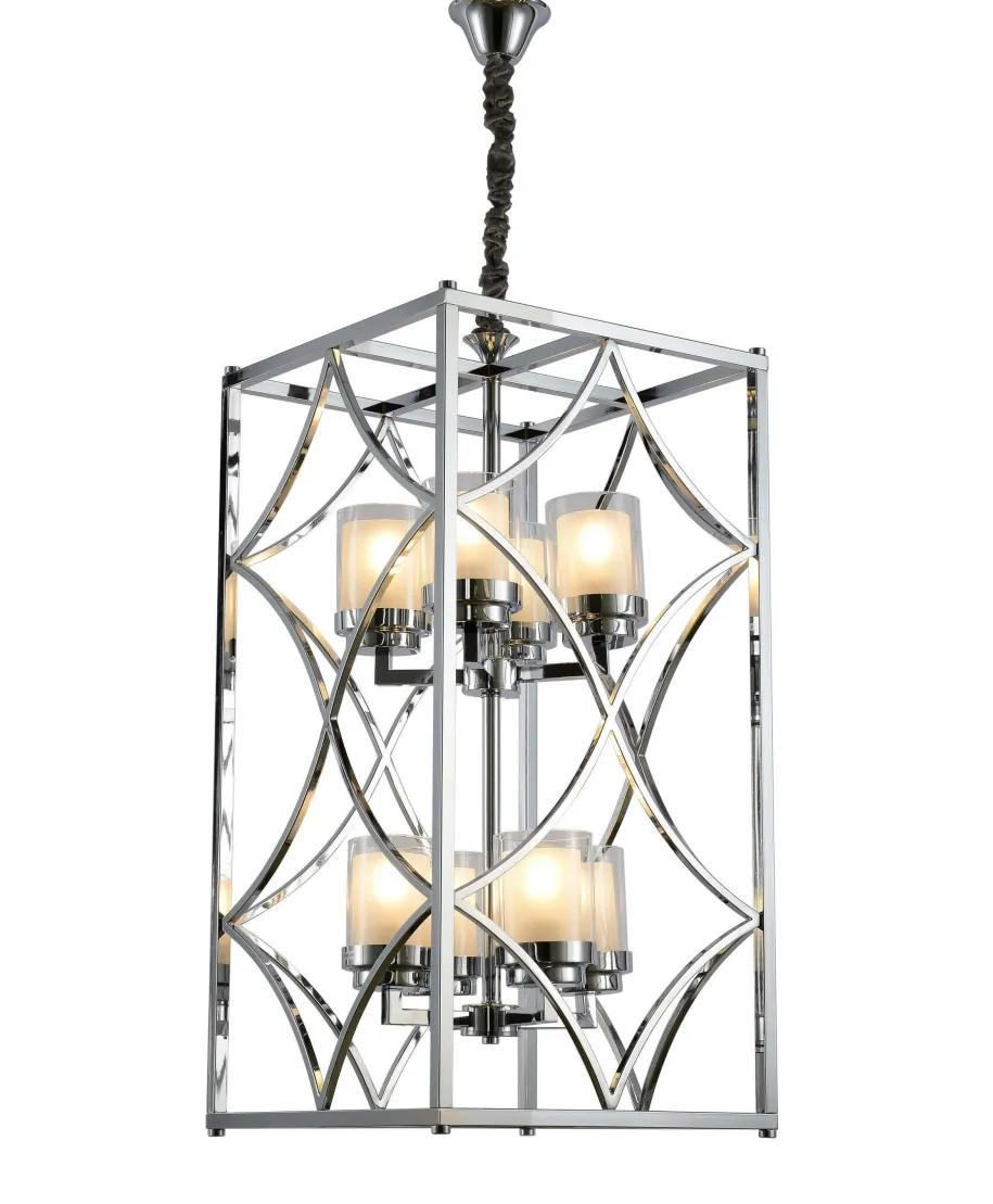 LAMPA WISZĄCA LOFT CHROMOWANA QUADRATO DUO