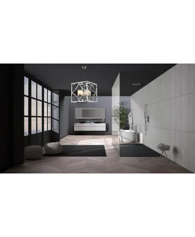 LAMPA WISZĄCA LOFT CHROMOWANA QUADRATO