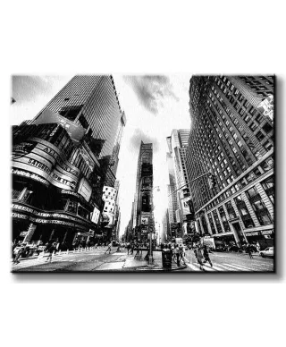 Obraz na płótnie - Times Square BW (New York) - 60x80 cm