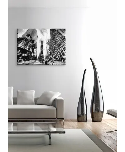 Obraz na płótnie - Times Square BW (New York) - 60x80 cm
