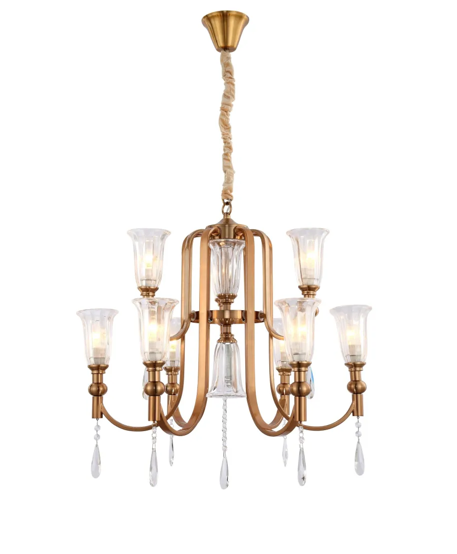 NOWOCZESNY ŻYRANDOL KRYSZTAŁOWY RIONELLA W9