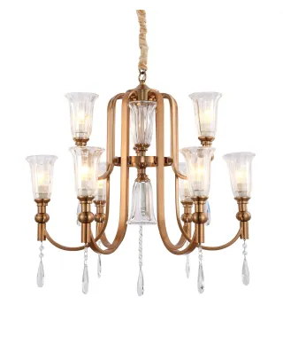 NOWOCZESNY ŻYRANDOL KRYSZTAŁOWY RIONELLA W9