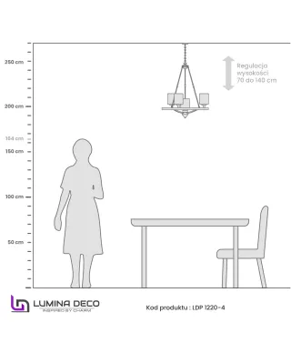 LAMPA WISZĄCA LOFT MOSIĘŻNA SANTINI W4