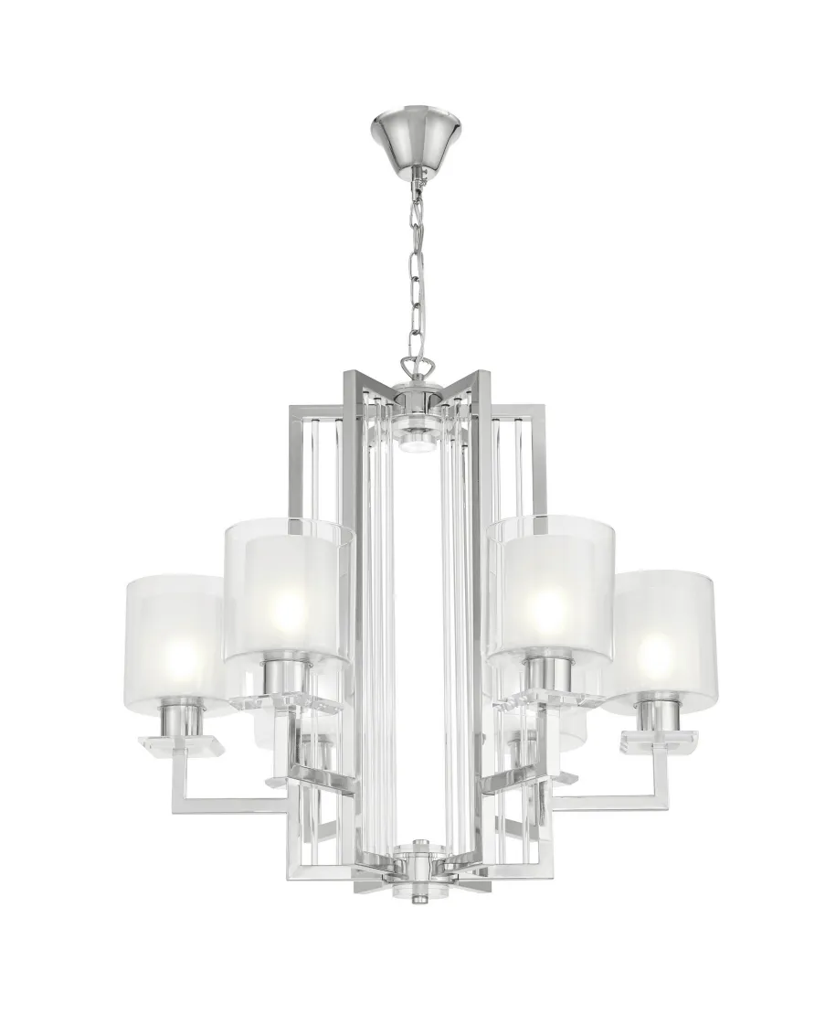 NOWOCZESNA LAMPA WISZĄCA CHROMOWANA MANHATTAN