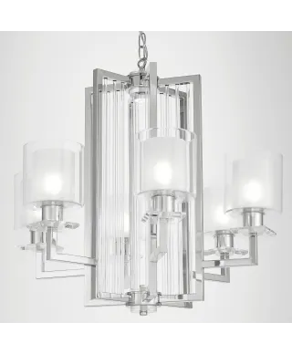 NOWOCZESNA LAMPA WISZĄCA CHROMOWANA MANHATTAN