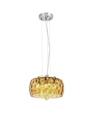 NOWOCZESNA LAMPA WISZĄCA BURSZTYNOWA RUBINA D40