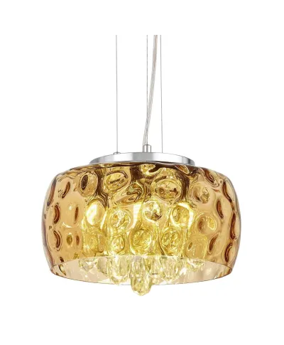 NOWOCZESNA LAMPA WISZĄCA BURSZTYNOWA RUBINA D40