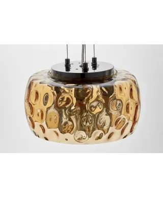 NOWOCZESNA LAMPA WISZĄCA BURSZTYNOWA RUBINA D40