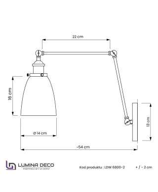 LAMPA ŚCIENNA KINKIET LOFTOWY FABI PRO W2