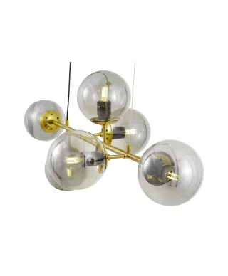 NOWOCZESNA LAMPA WISZĄCA MOSIĘŻNA CEREDO W6