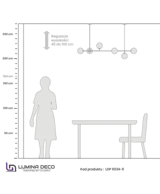NOWOCZESNA LAMPA WISZĄCA MOSIĘŻNA CEREDO W6