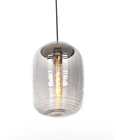 NOWOCZESNA LAMPA WISZĄCA SZKLANA CHROMOWANA MIRELLA