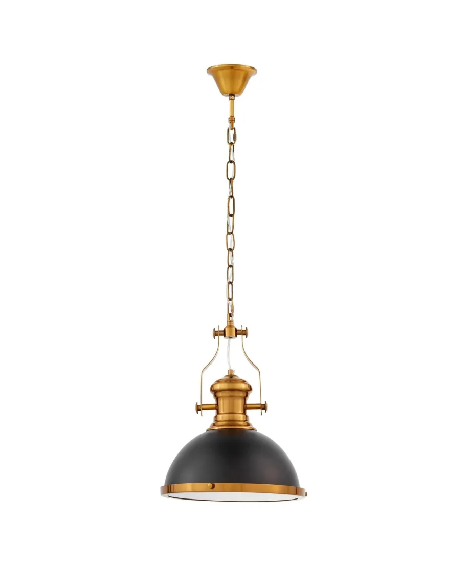 LAMPA WISZĄCA INDUSTRIALNA LOFT CZARNO-MOSIĘŻNA ETTORE