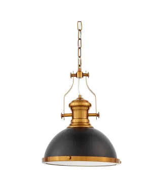 LAMPA WISZĄCA INDUSTRIALNA LOFT CZARNO-MOSIĘŻNA ETTORE