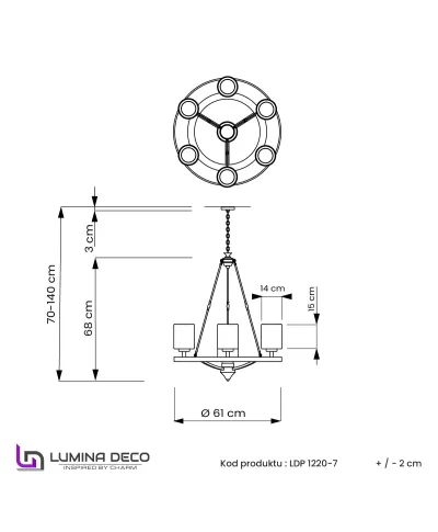 LAMPA WISZĄCA LOFT CHROMOWANA SANTINI W7