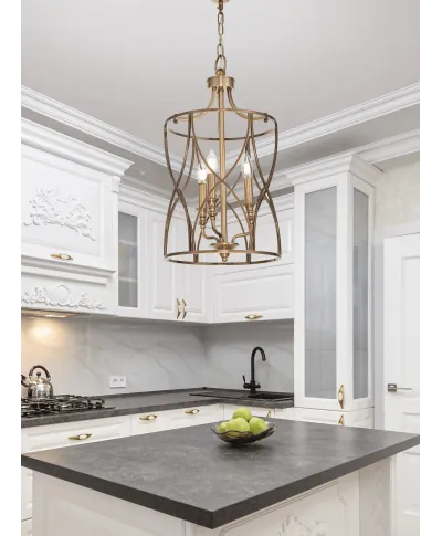 LAMPA SUFITOWA ART DECO MOSIĘŻNA ELMONT W3