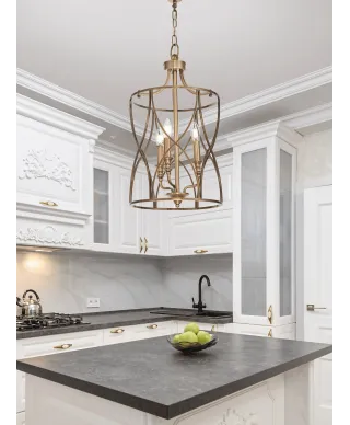 LAMPA SUFITOWA ART DECO MOSIĘŻNA ELMONT W3