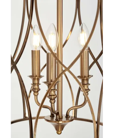 LAMPA SUFITOWA ART DECO MOSIĘŻNA ELMONT W3