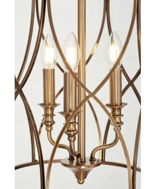 LAMPA SUFITOWA ART DECO MOSIĘŻNA ELMONT W3