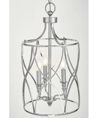 LAMPA SUFITOWA ART DECO CHROMOWANA ELMONT W3