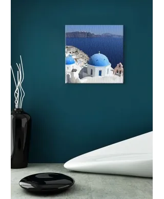 Kościoły na Santorini, Cyklady, Grecja - Obraz na płótnie